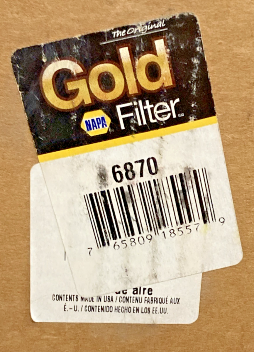New Genuine Napa 6870 Air Filter