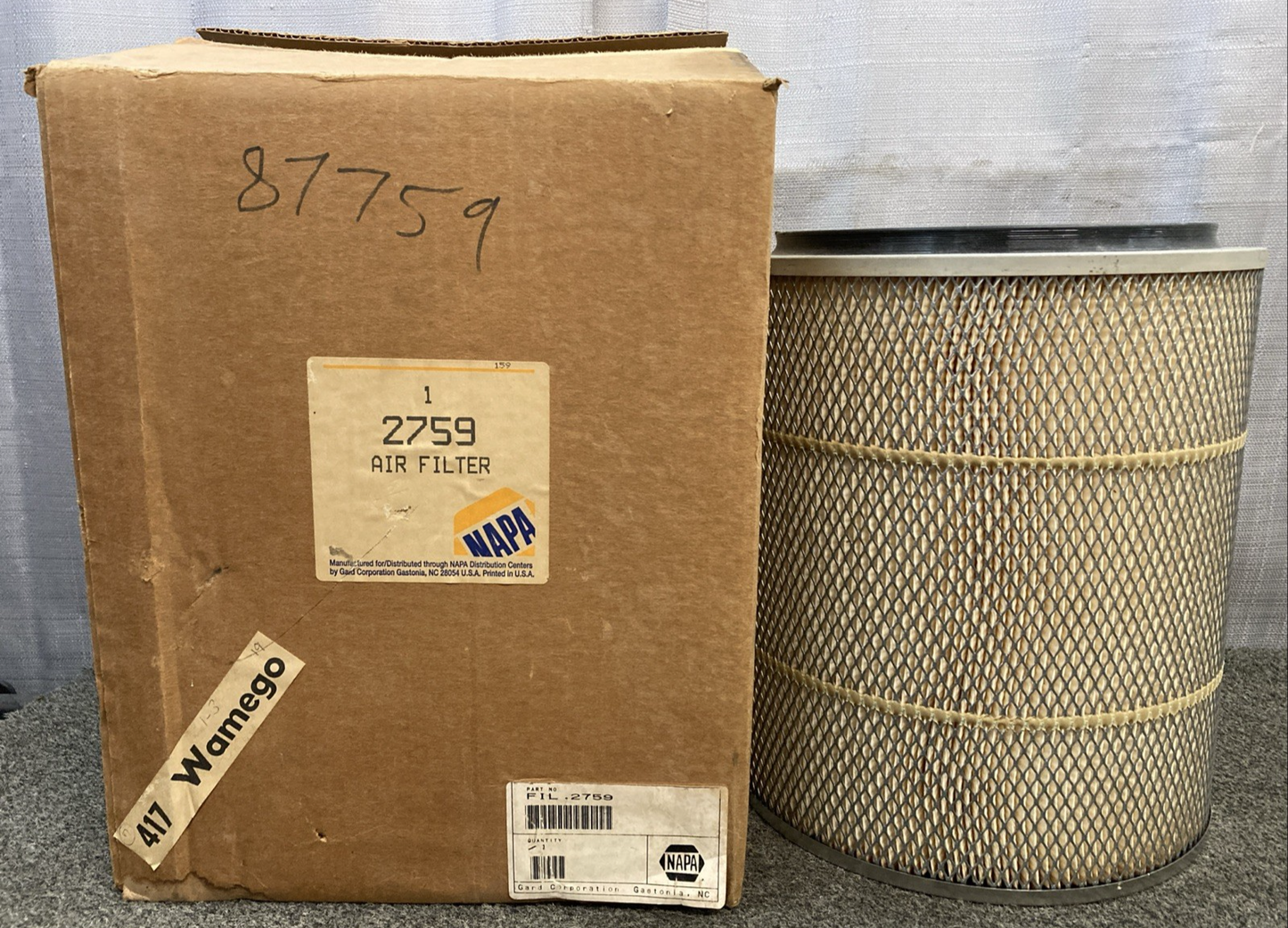 New Genuine Napa 2759 Air Filter
