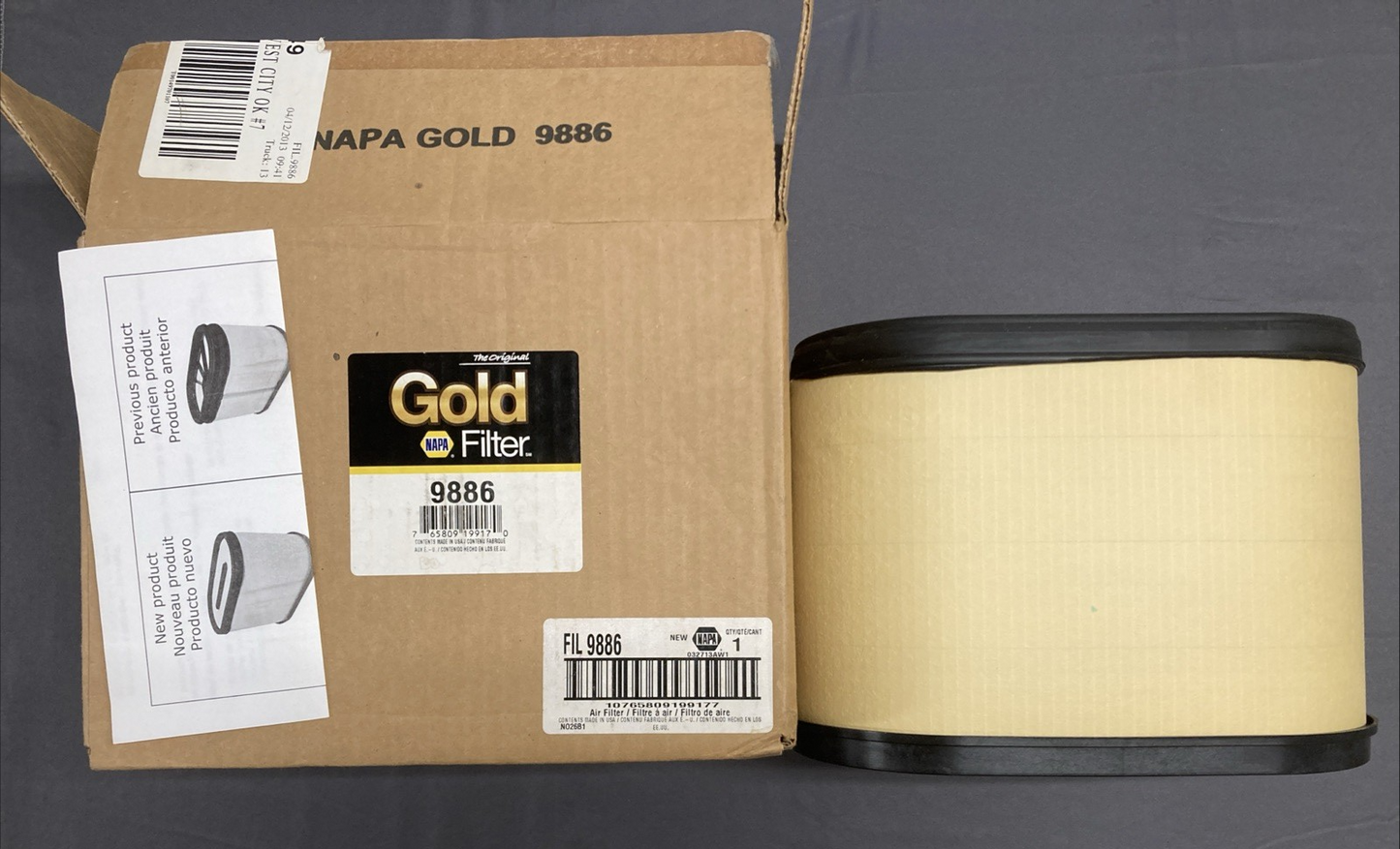 New Genuine Napa Gold 9886 Air Filter