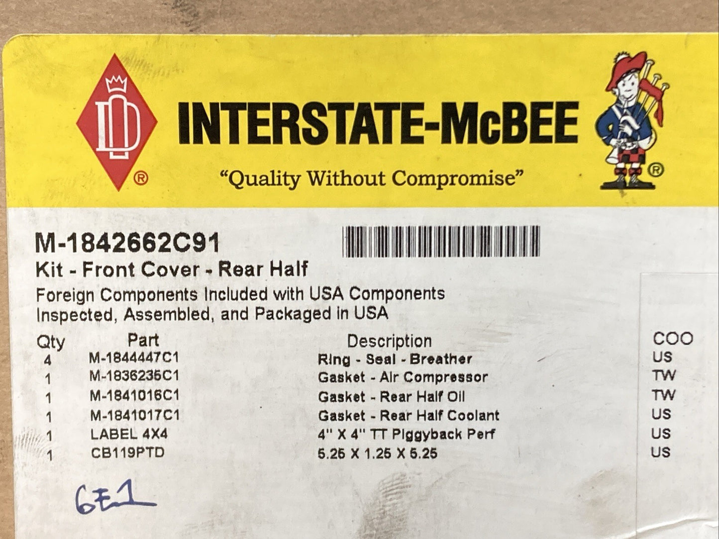 New Genuine Interstate-McBee M-1842662C91 Engine Cover Kit Front, Rear Half