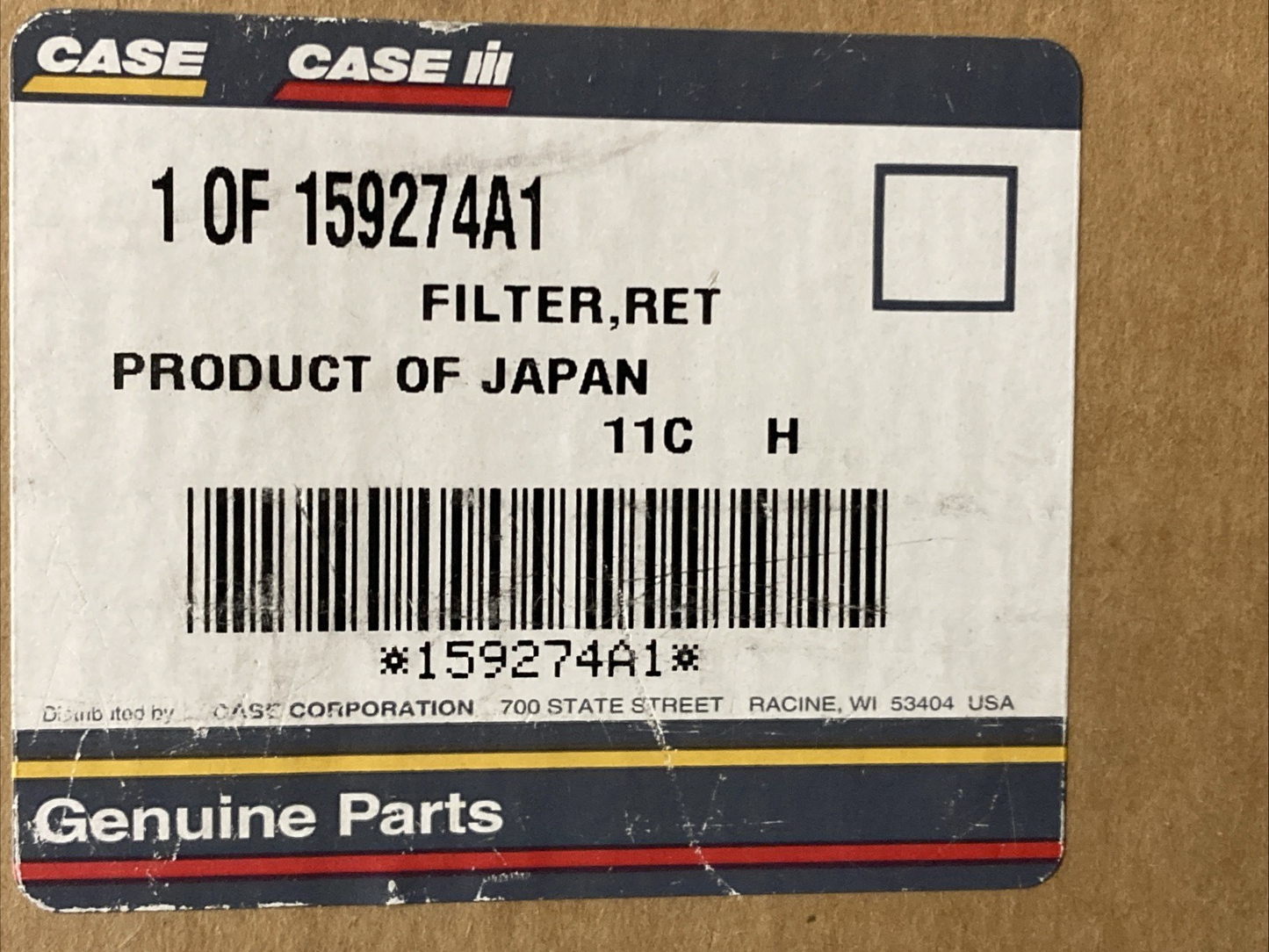 New Genuine Case 159274A1 Hydraulic Filter