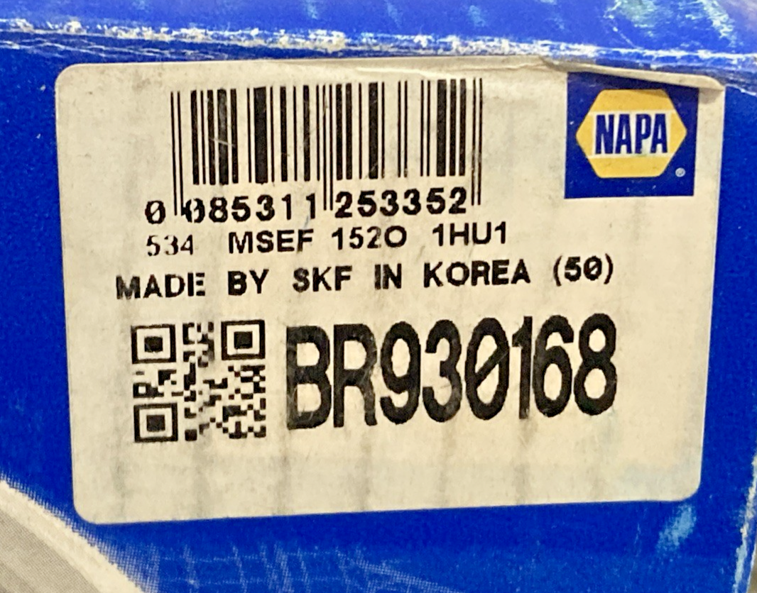 New Genuine Napa/SKF BR930168 Hub Unit