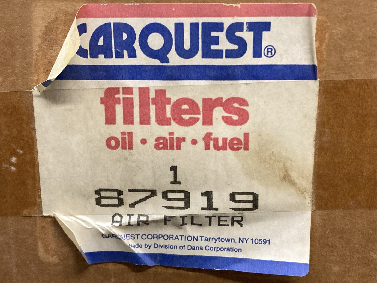 New Genuine Carquest 87919 Air Filter