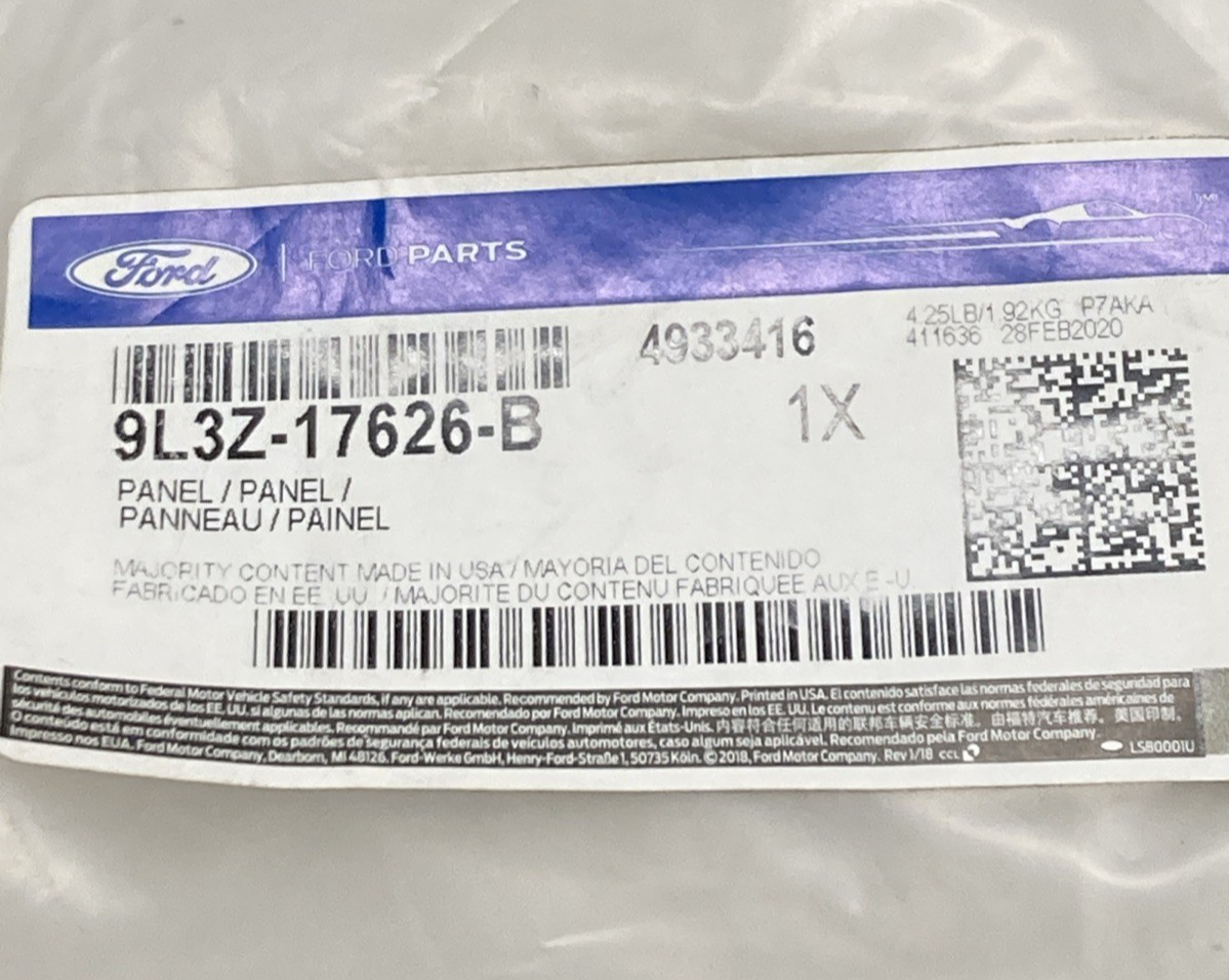 New Genuine Ford 9L3Z-17626-B Valance Panel