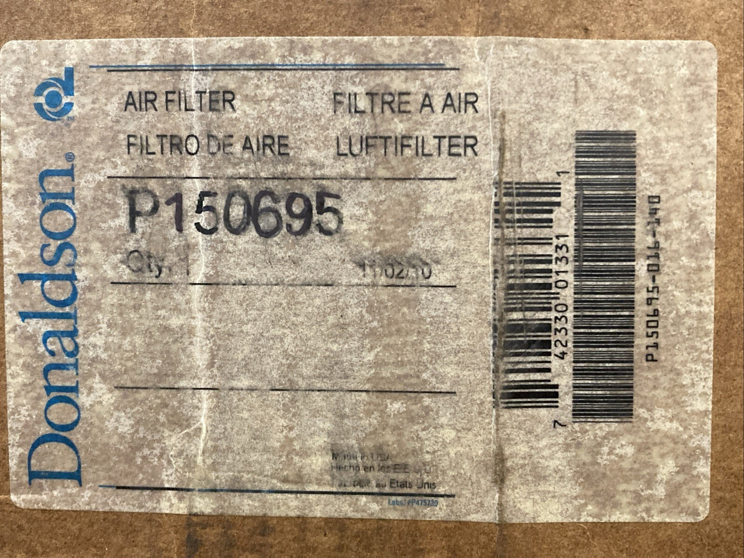 New Genuine Donaldson P150695 Air Filter