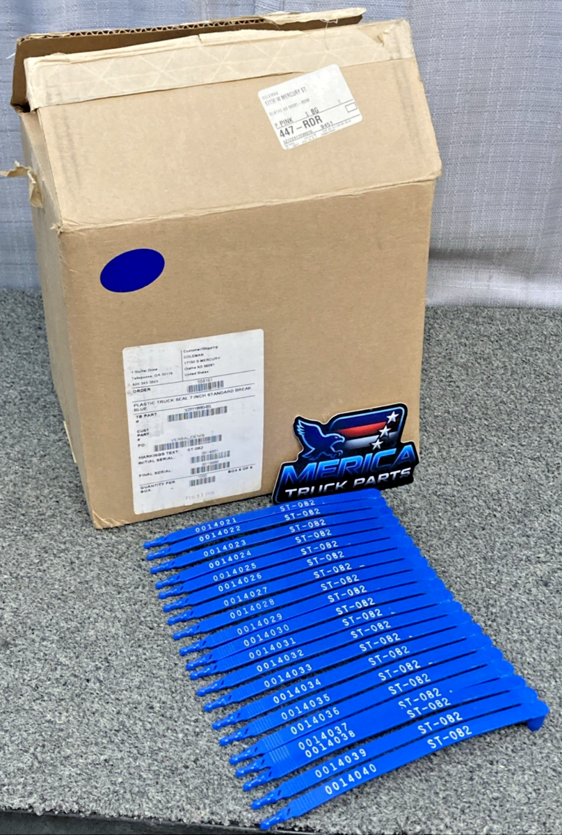 New Replaces Tyden Brooks 30031B00-03 Blue Plastic 7" Truck Seal 1000 Count Box