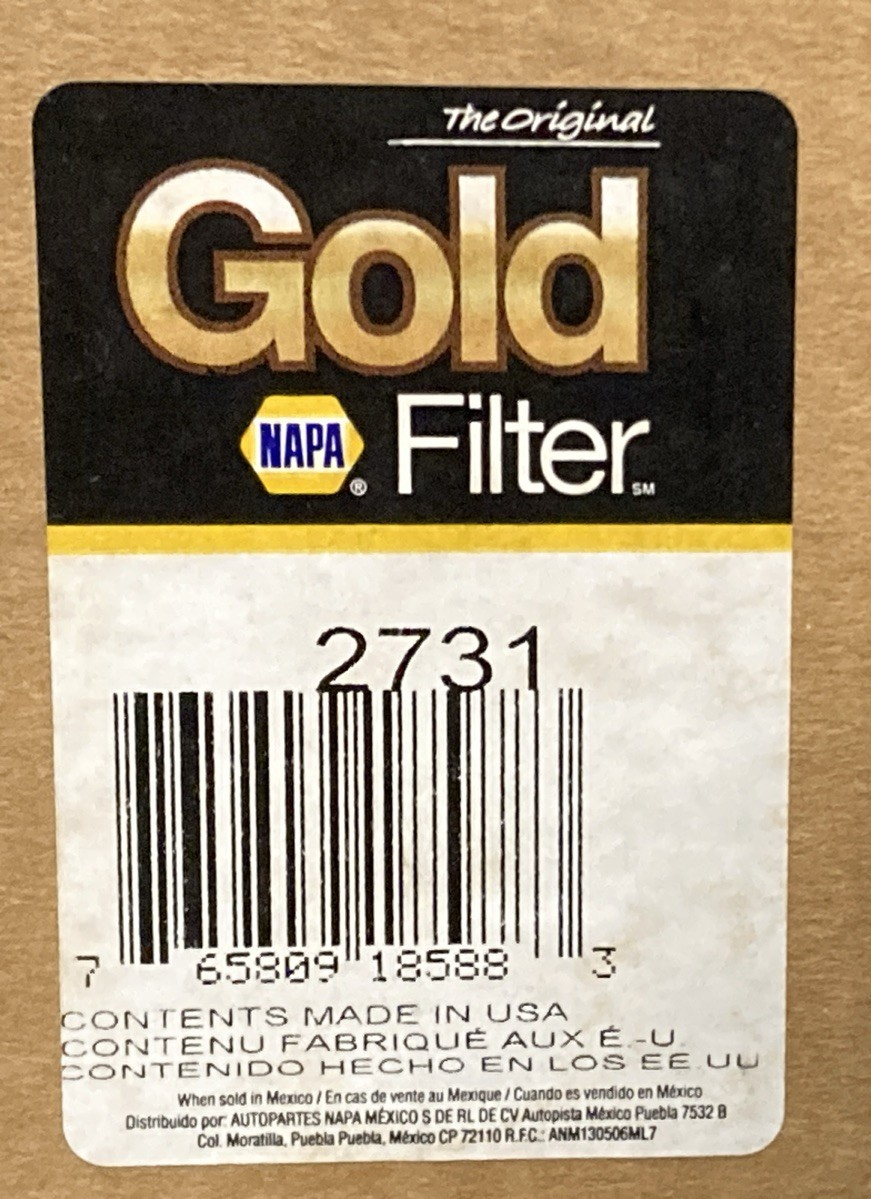 New Genuine Napa Gold 2731 Air Filter